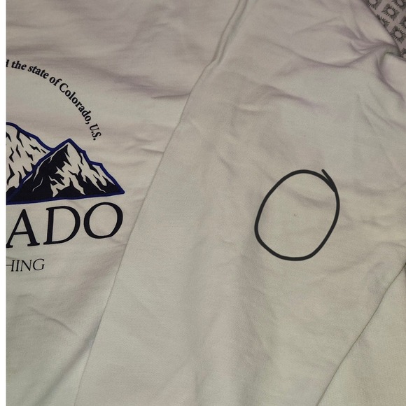 PRETTYLITTLETHING White Colorado Mountain Print Oversized Sweatshirt XL - Picture 3 of 11